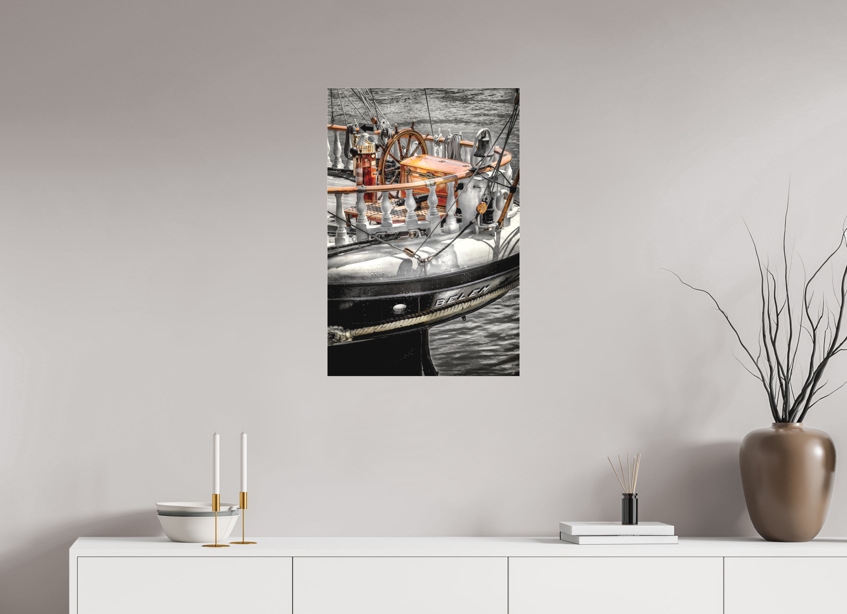50 x 75 cm, TIRAGE PHOTO SOUS PLEXI MAT LA POUPE DU BELEM - Nantes