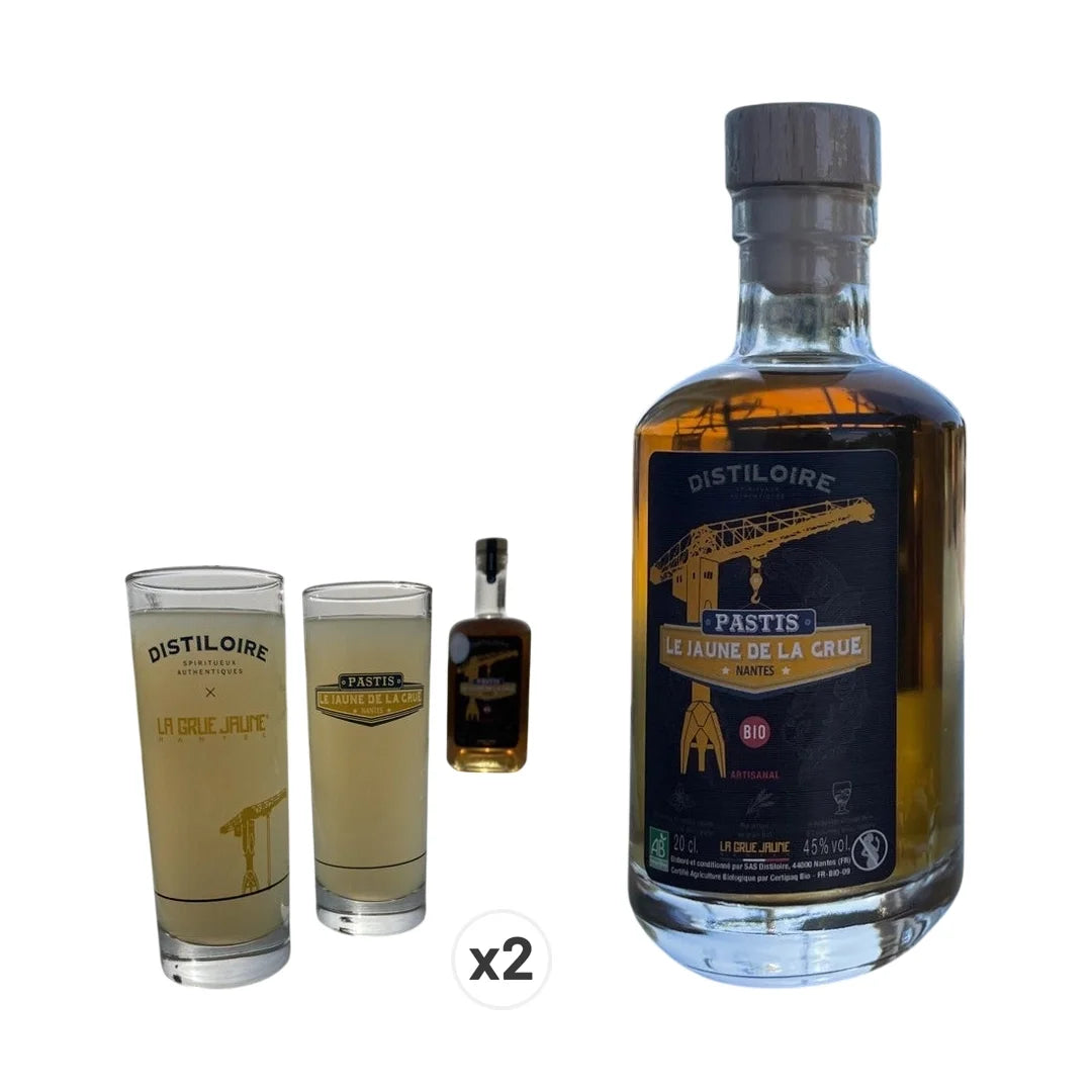 Le petit Jaune de la Grue et ses deux verres