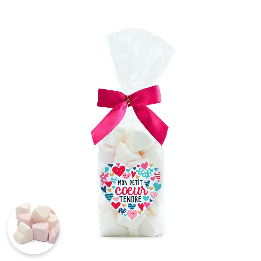 Sachet guimauves cœur