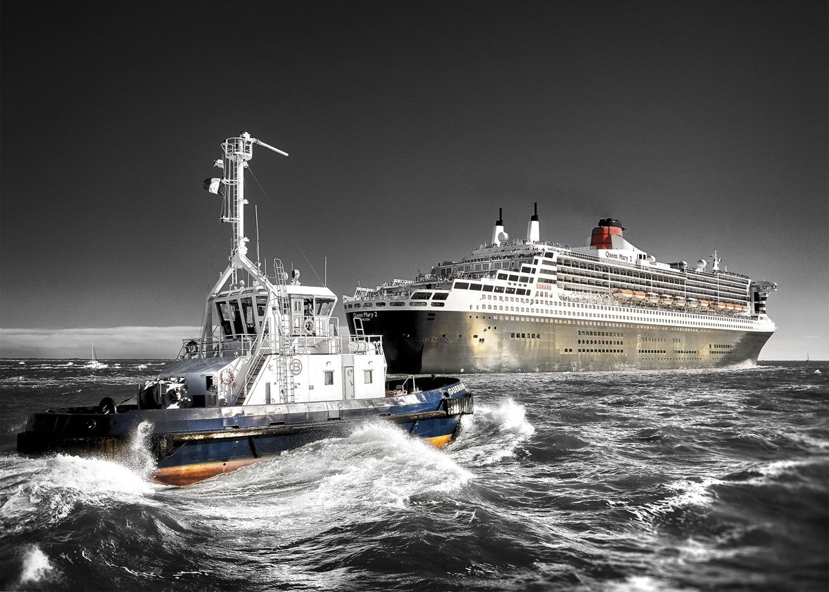 Carte postale A5 QM2 Saint-Nazaire