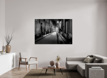 180 x 120 cm, TIRAGE PHOTO SOUS PLEXI BRILLANT RUE DU PUITS D'ARGENT - Nantes