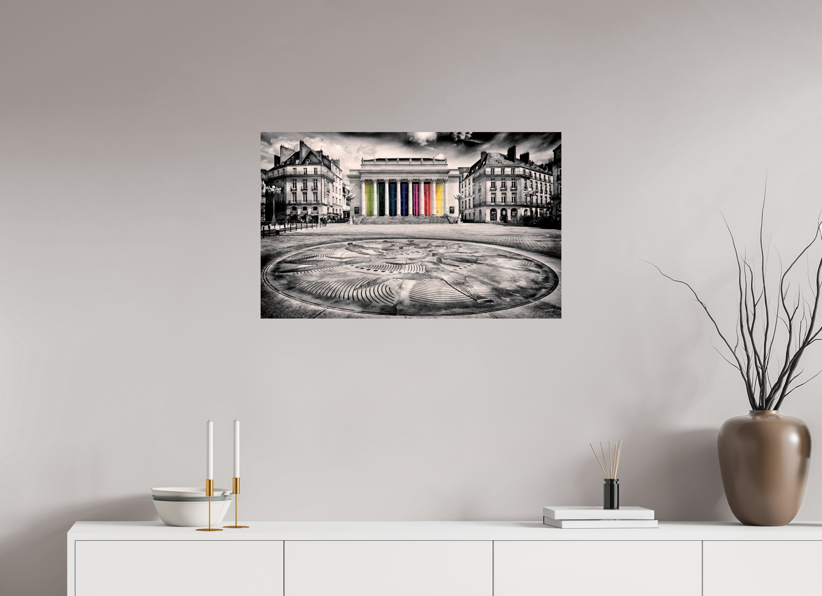 80,6 x 50 cm, TIRAGE PHOTO CONTRECOLLÉ SUR SUPPORT ALUMINIUM GRASLIN - Nantes