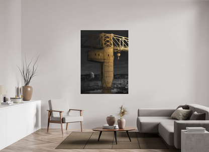 120 x 160 cm, TIRAGE PHOTO SOUS PLEXI MAT LA GRUE JAUNE - Nantes