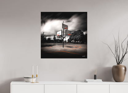 80 x 80 cm, TIRAGE PHOTO SOUS PLEXI MAT ARBRE À BASKET