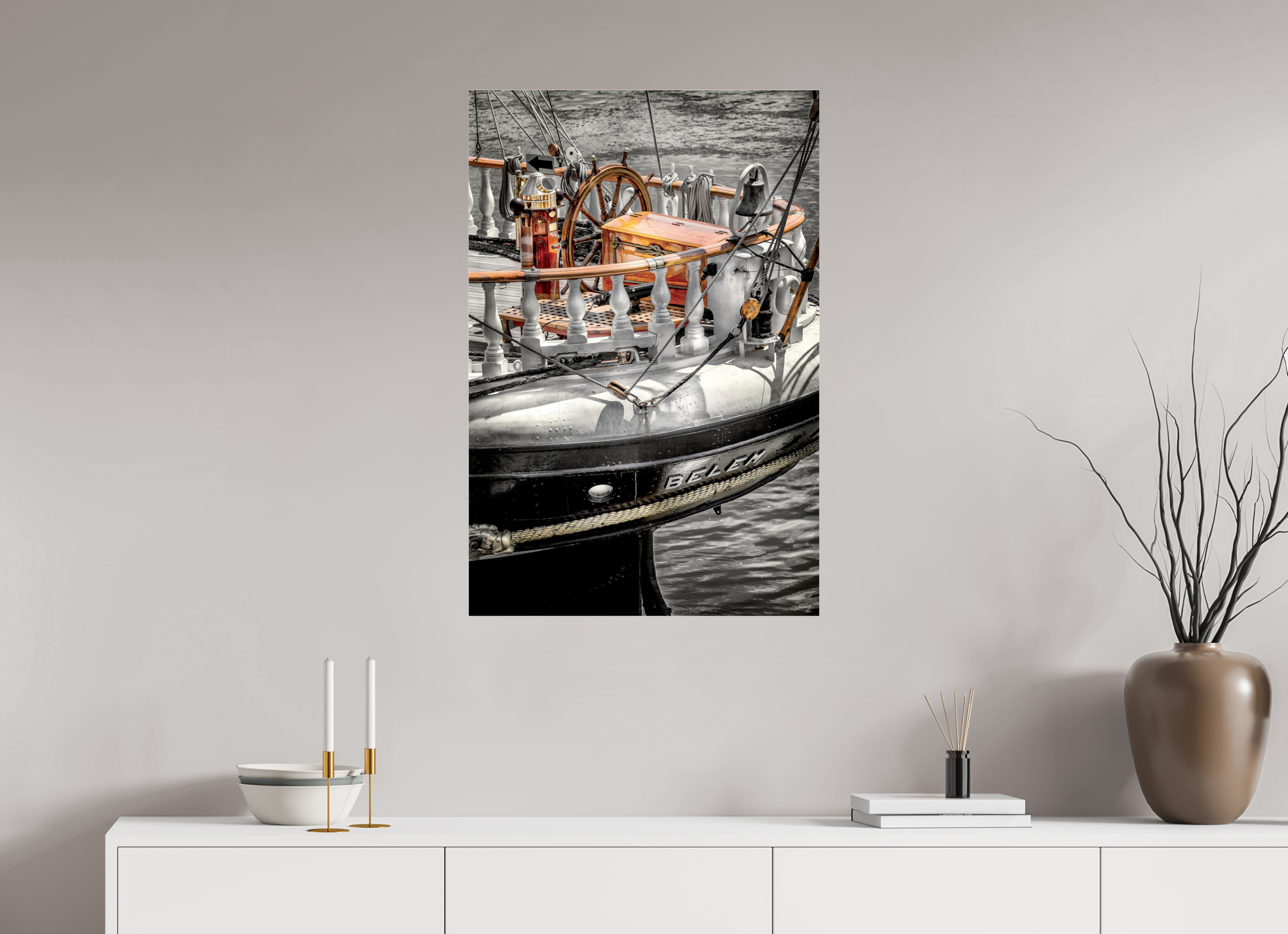 60 x 90 cm, TIRAGE PHOTO SOUS PLEXI BRILLANT LA POUPE DU BELEM - Nantes