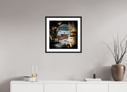 50 x 50 cm, FUJI PEARL la grue et le manège