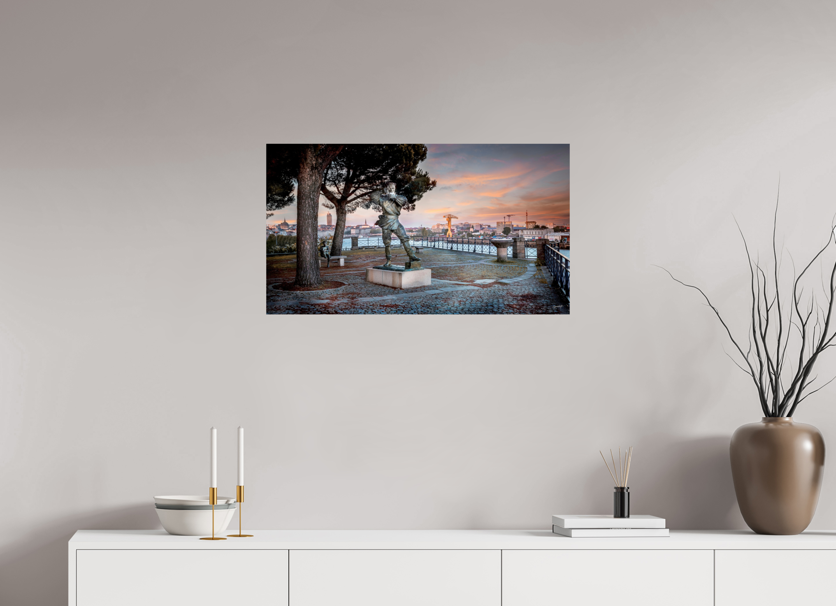 80 x 45 cm, TIRAGE PHOTO CONTRECOLLÉ SUR SUPPORT ALUMINIUM Jules Verne et Nemo