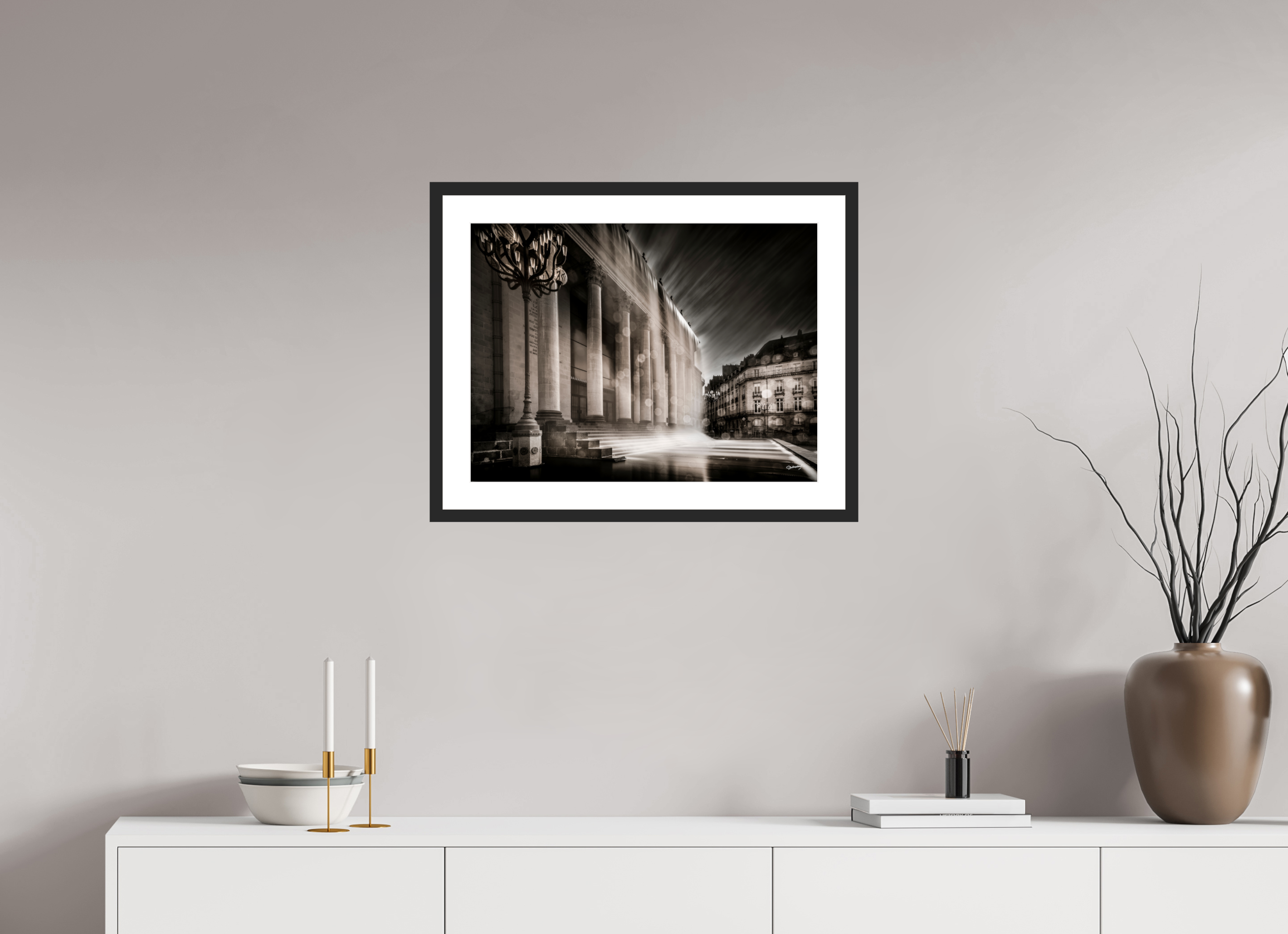 60 x 45 cm, CADRE GALERIE AVEC PASSE-PARTOUT RIDEAU - Nantes