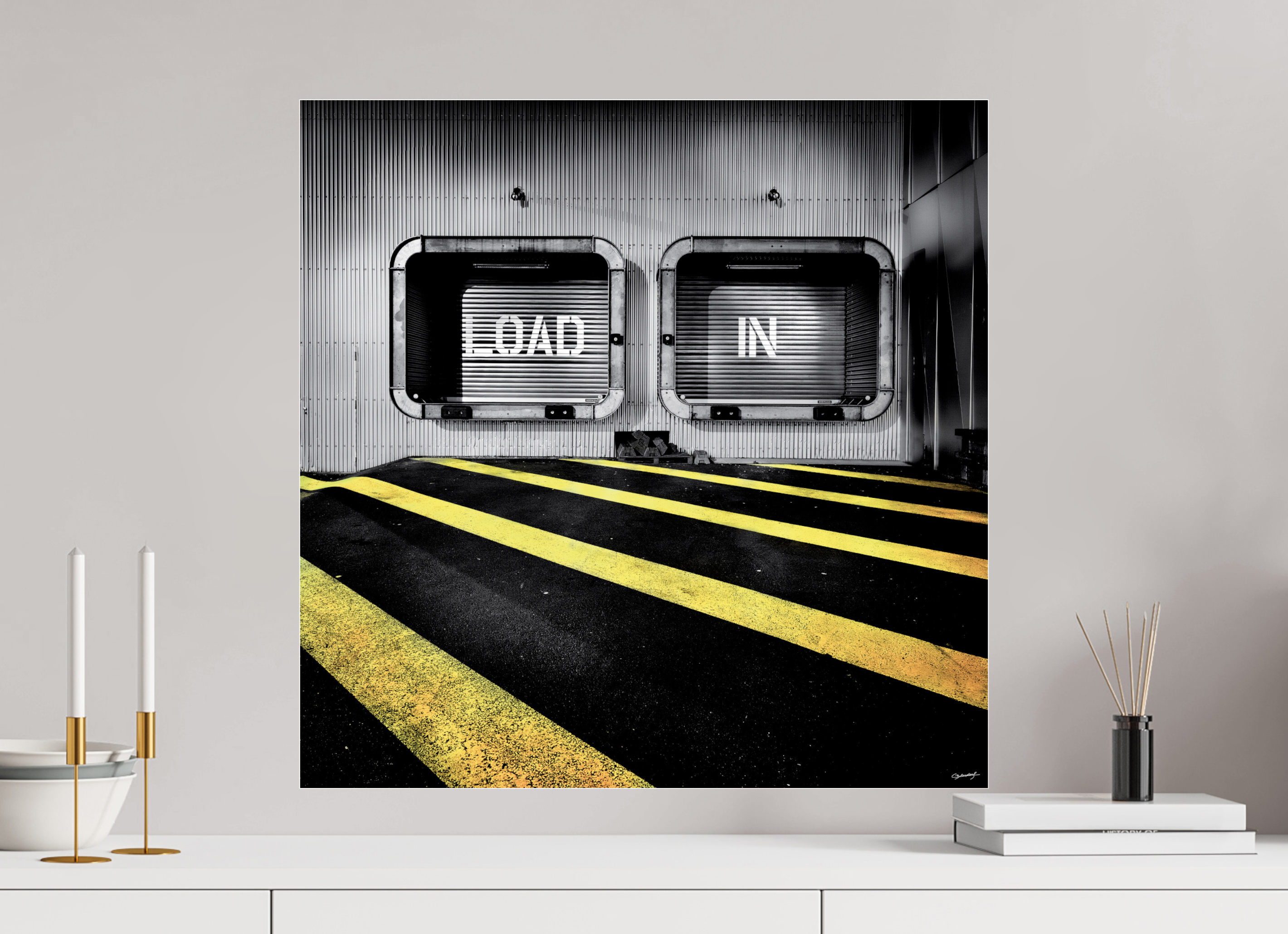 60 x 60 cm, TIRAGE PHOTO SOUS PLEXI BRILLANT LOAD IN - Nantes