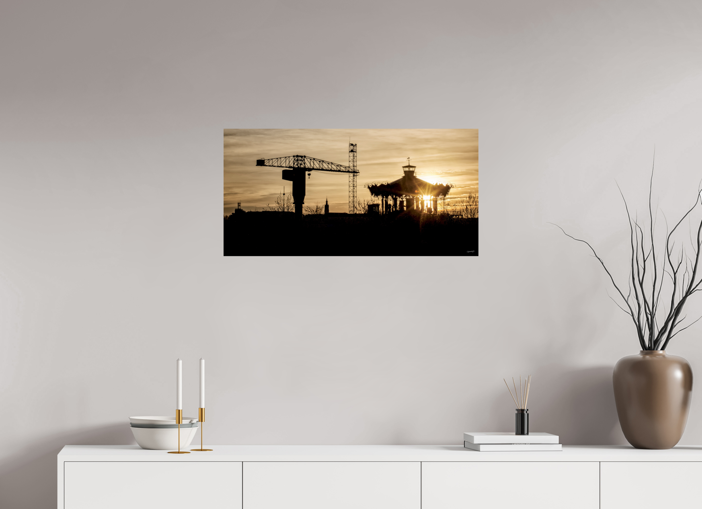 80 x 40 cm, TIRAGE PHOTO CONTRECOLLÉ SUR SUPPORT ALUMINIUM A CONTRE-JOUR - Nantes