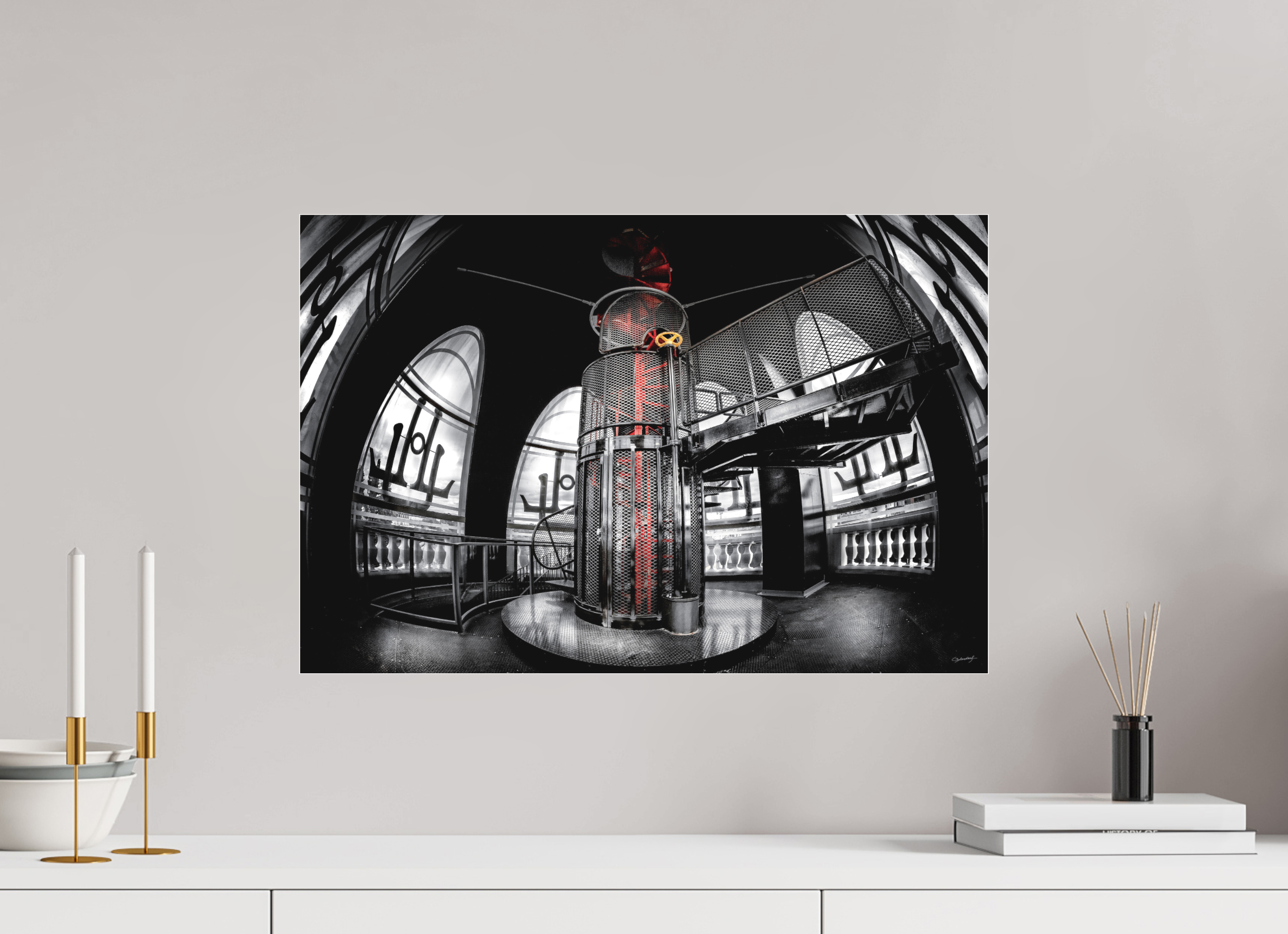 60 x 40 cm, TIRAGE PHOTO SOUS PLEXI MAT DANS LA TOUR LU - Nantes