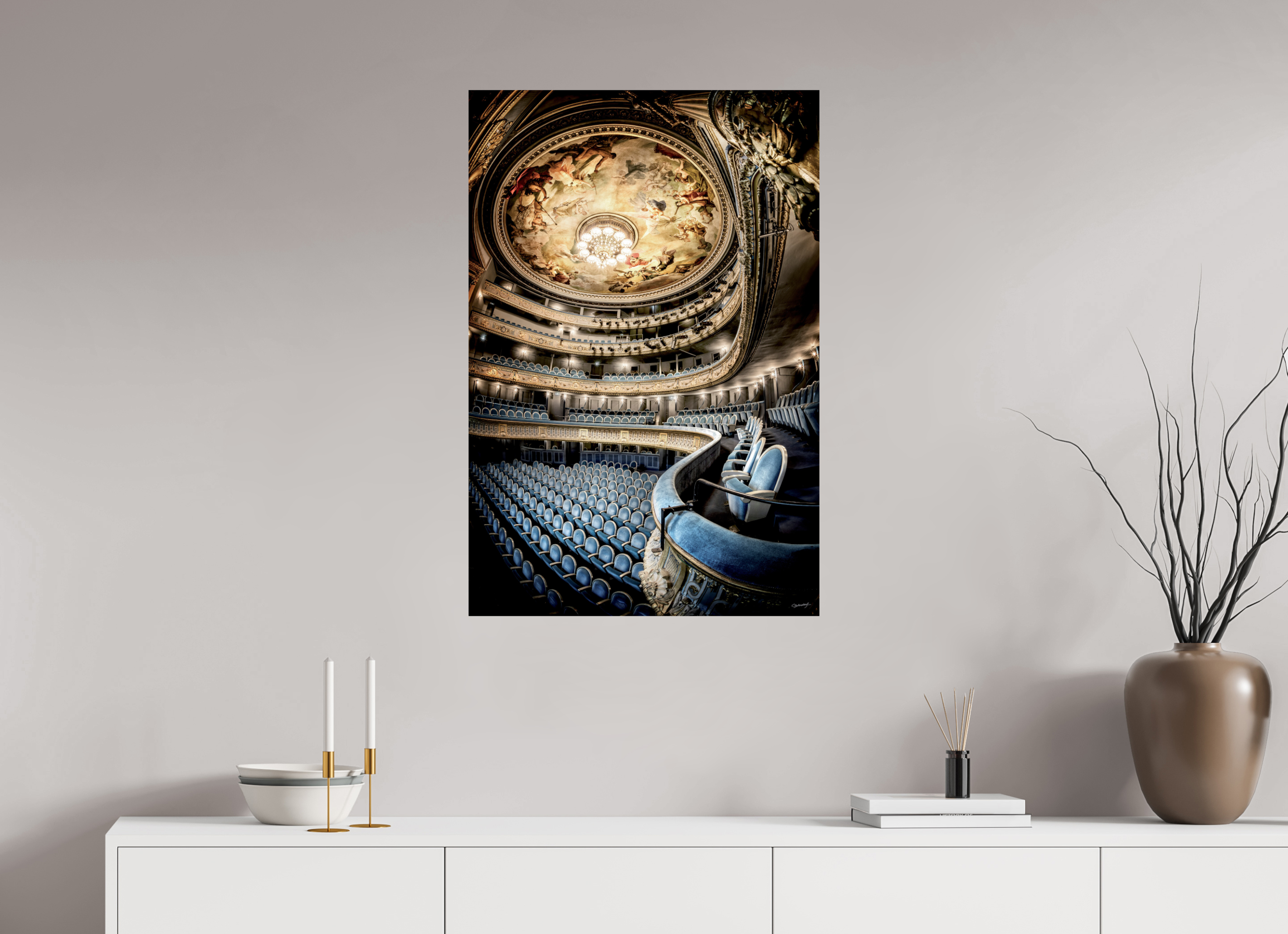 60 x 90 cm, TIRAGE PHOTO CONTRECOLLÉ SUR SUPPORT ALUMINIUM OPÉRA GRASLIN - Nantes