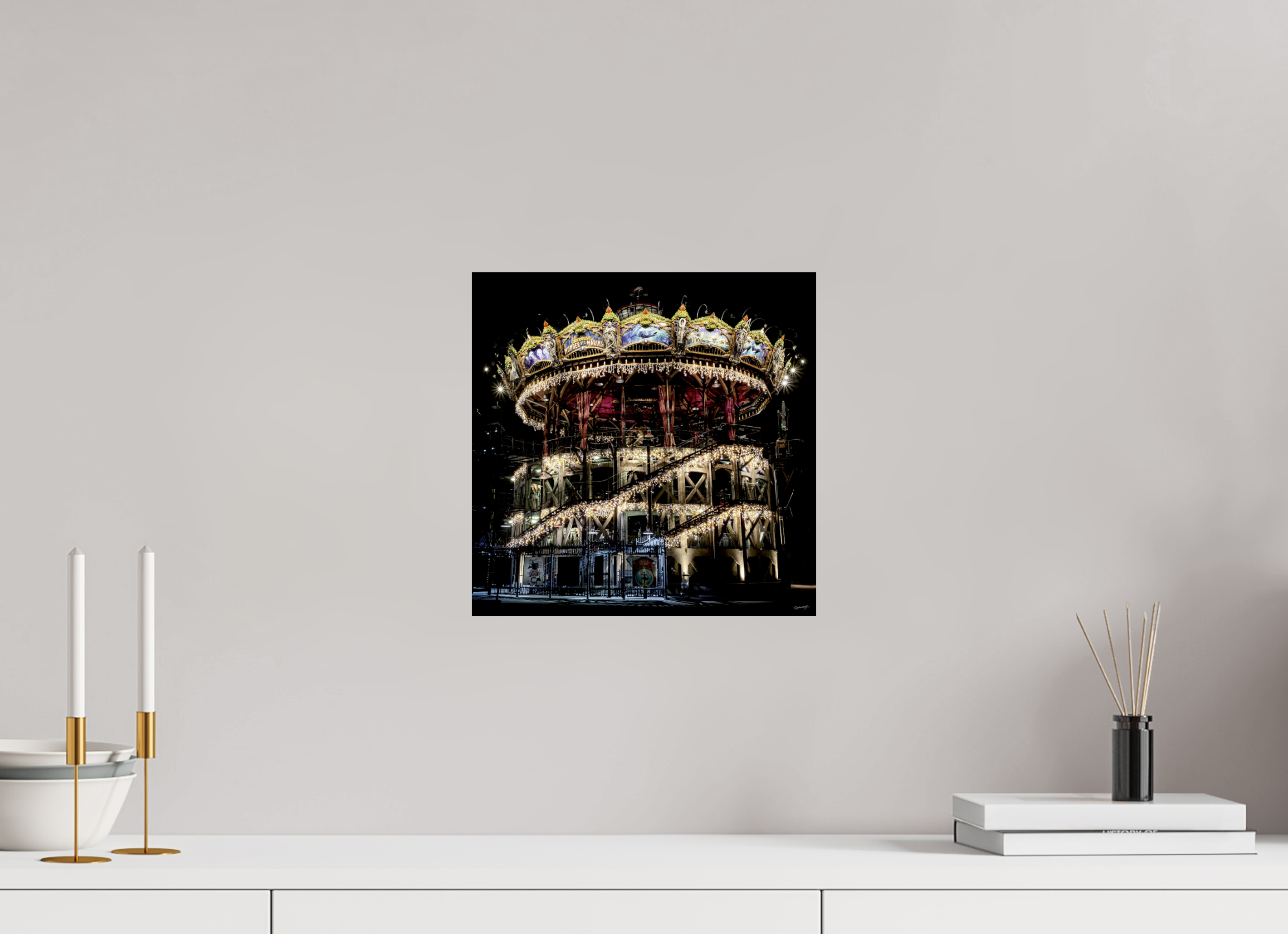 30 x 30 cm, TIRAGE PHOTO CONTRECOLLÉ SUR SUPPORT ALUMINIUM MANÈGE - Nantes