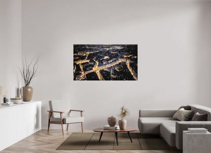 160 x 90 cm, TIRAGE PHOTO SOUS PLEXI MAT VUE SUR LA VILLE - Nantes