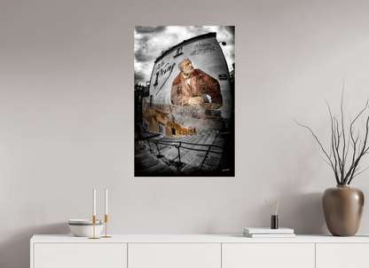 60 x 90 cm, TIRAGE PHOTO CONTRECOLLÉ SUR SUPPORT ALUMINIUM FRESQUE JULES VERNE - Nantes