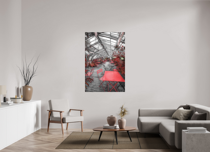 100 x 150 cm, TIRAGE PHOTO SOUS PLEXI MAT SERRE DU JARDIN DES PLANTES- Nantes