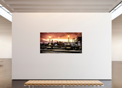 220 x 110 cm, TIRAGE PHOTO SOUS PLEXI BRILLANT PONT DE LA MOTTE ROUGE - Nantes
