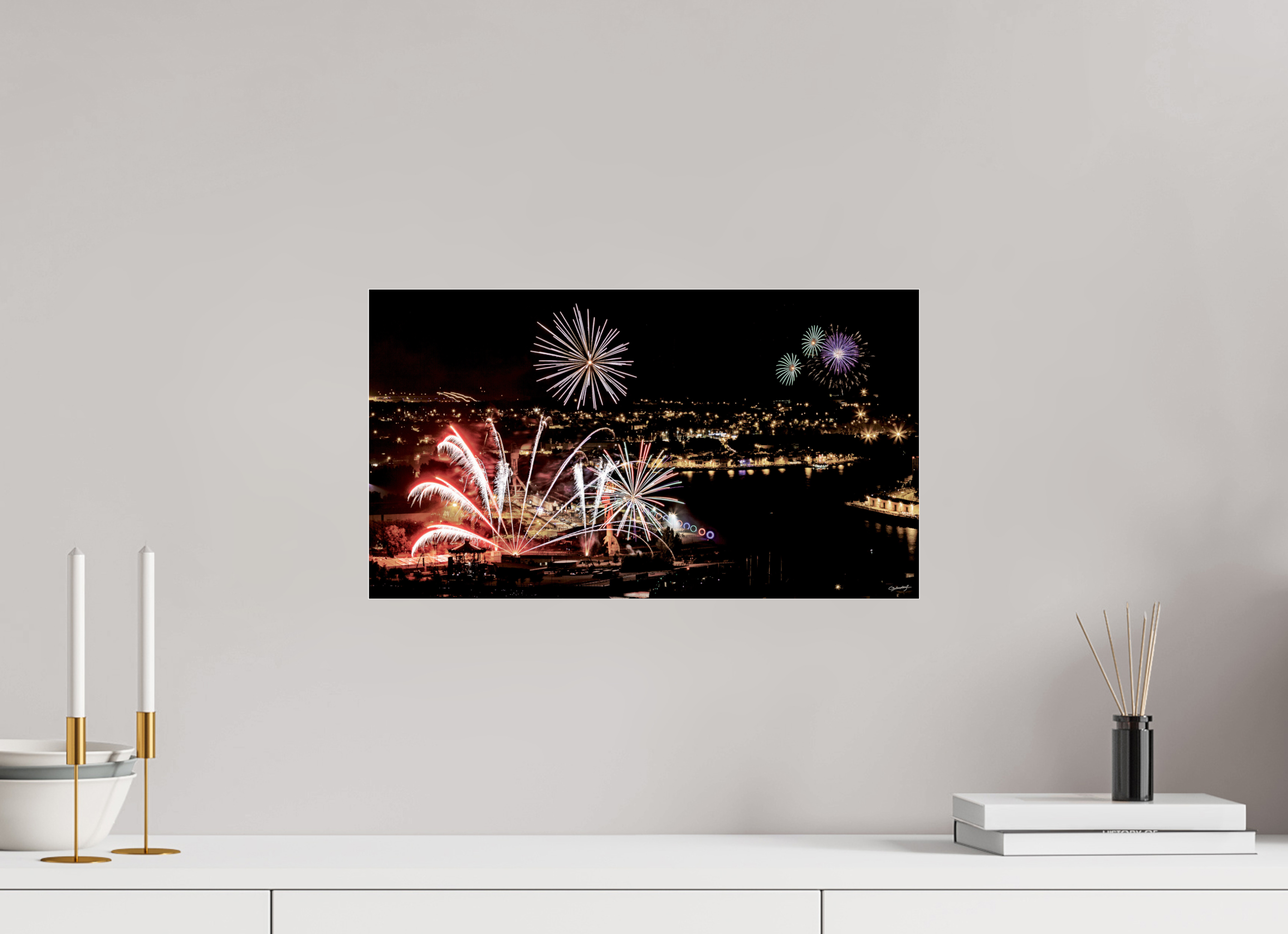 48 x 27 cm, TIRAGE PHOTO SOUS PLEXI BRILLANT 14 JUILLET - Nantes