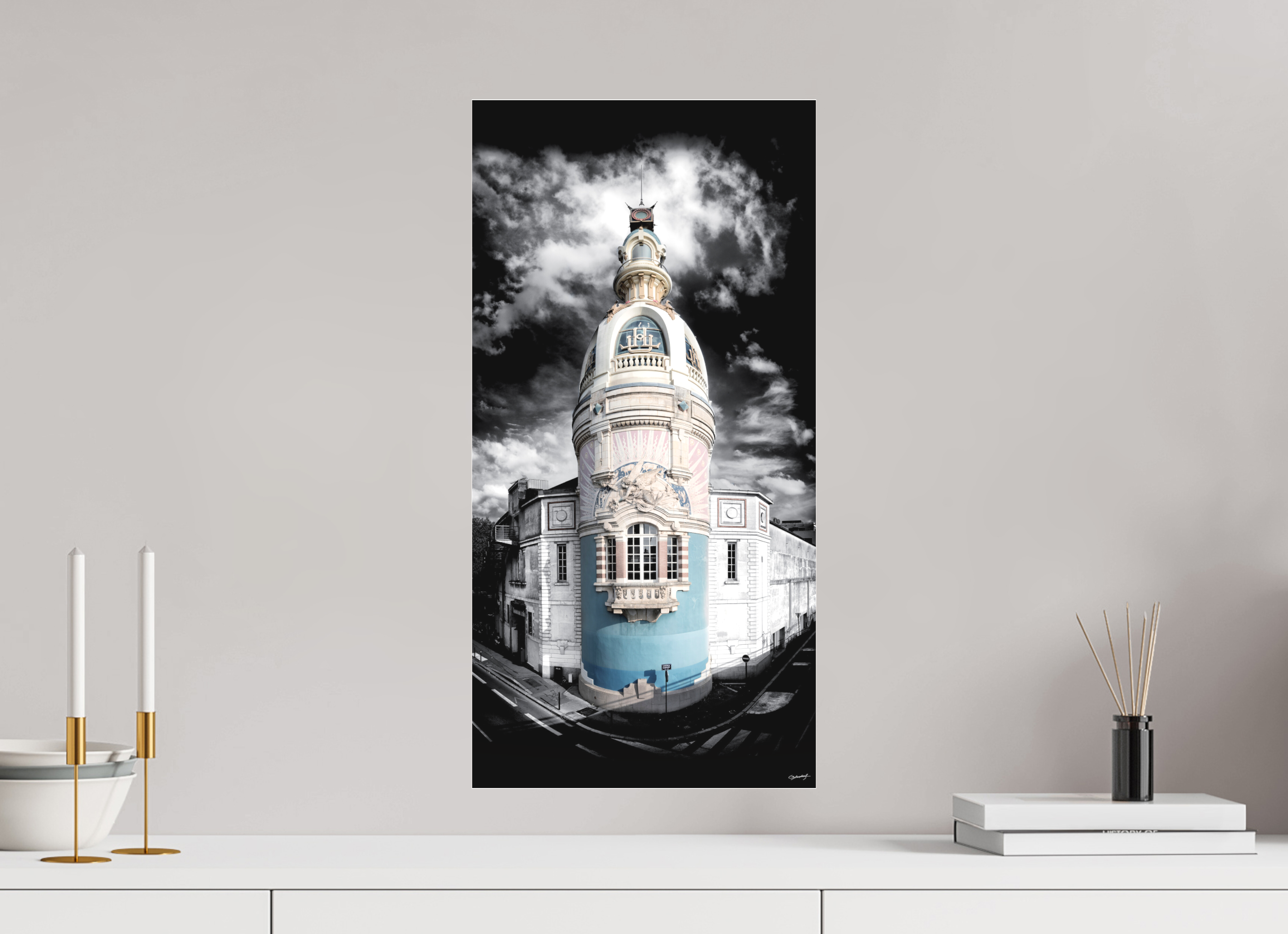 30 x 60 cm, TIRAGE PHOTO SOUS PLEXI MAT TOUR LU - Nantes