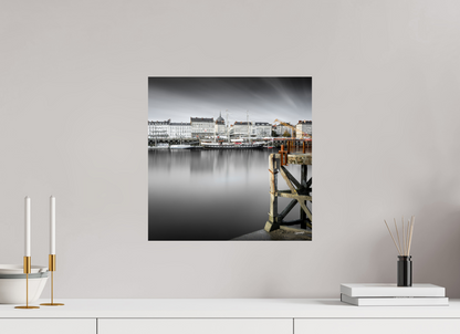 40 x 40 cm, TIRAGE PHOTO CONTRECOLLÉ SUR SUPPORT ALUMINIUM ESTACADE - Nantes