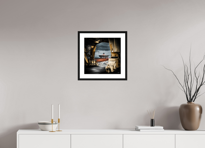 40 x 40 cm, FUJI PEARL la grue et le manège