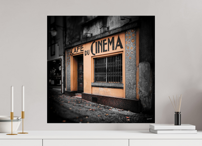 60 x 60 cm, TIRAGE PHOTO SOUS PLEXI BRILLANT CAFÉ DU CINÉMA - Nantes