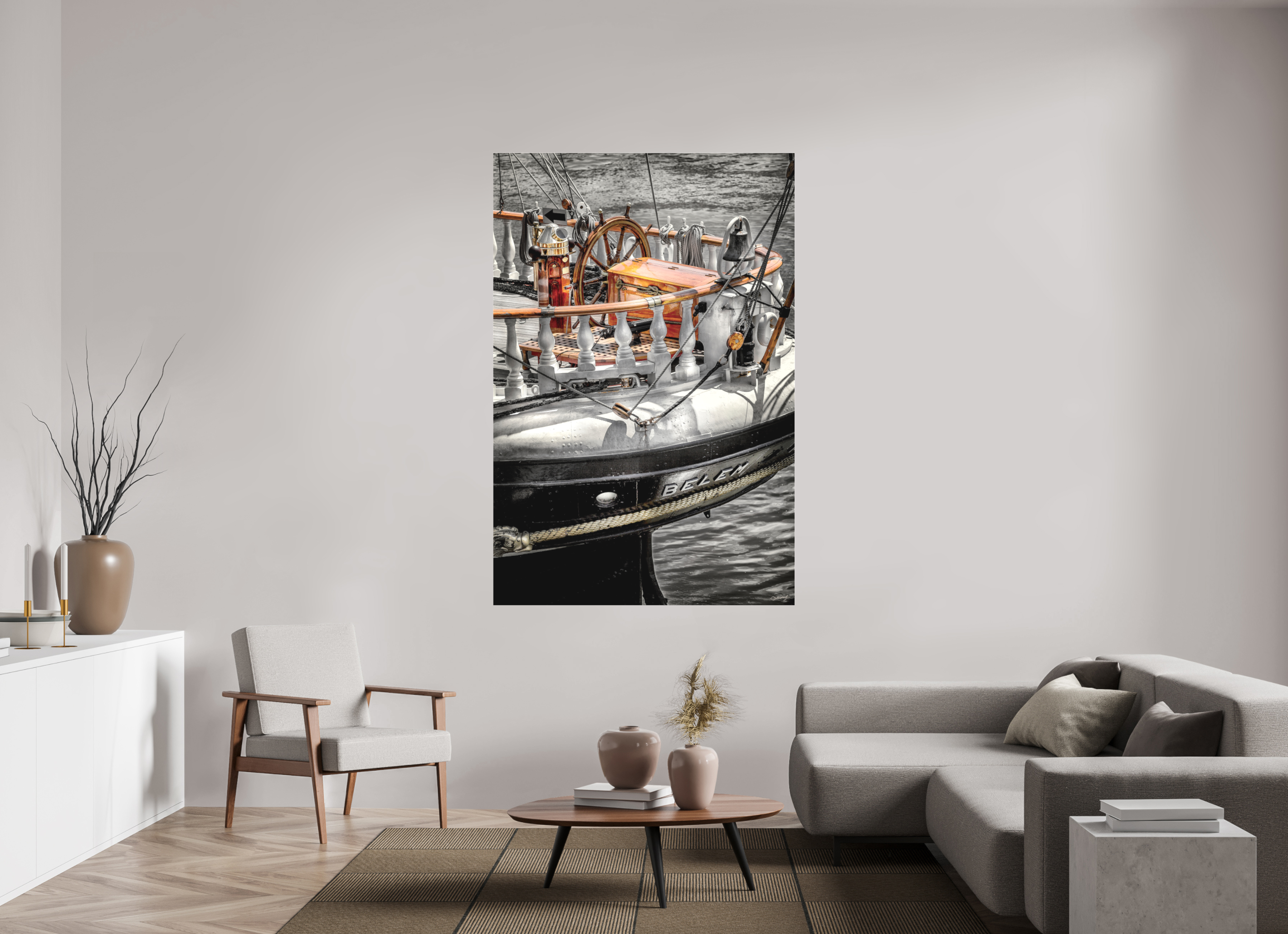 120 x 180 cm, TIRAGE PHOTO SOUS PLEXI MAT LA POUPE DU BELEM - Nantes