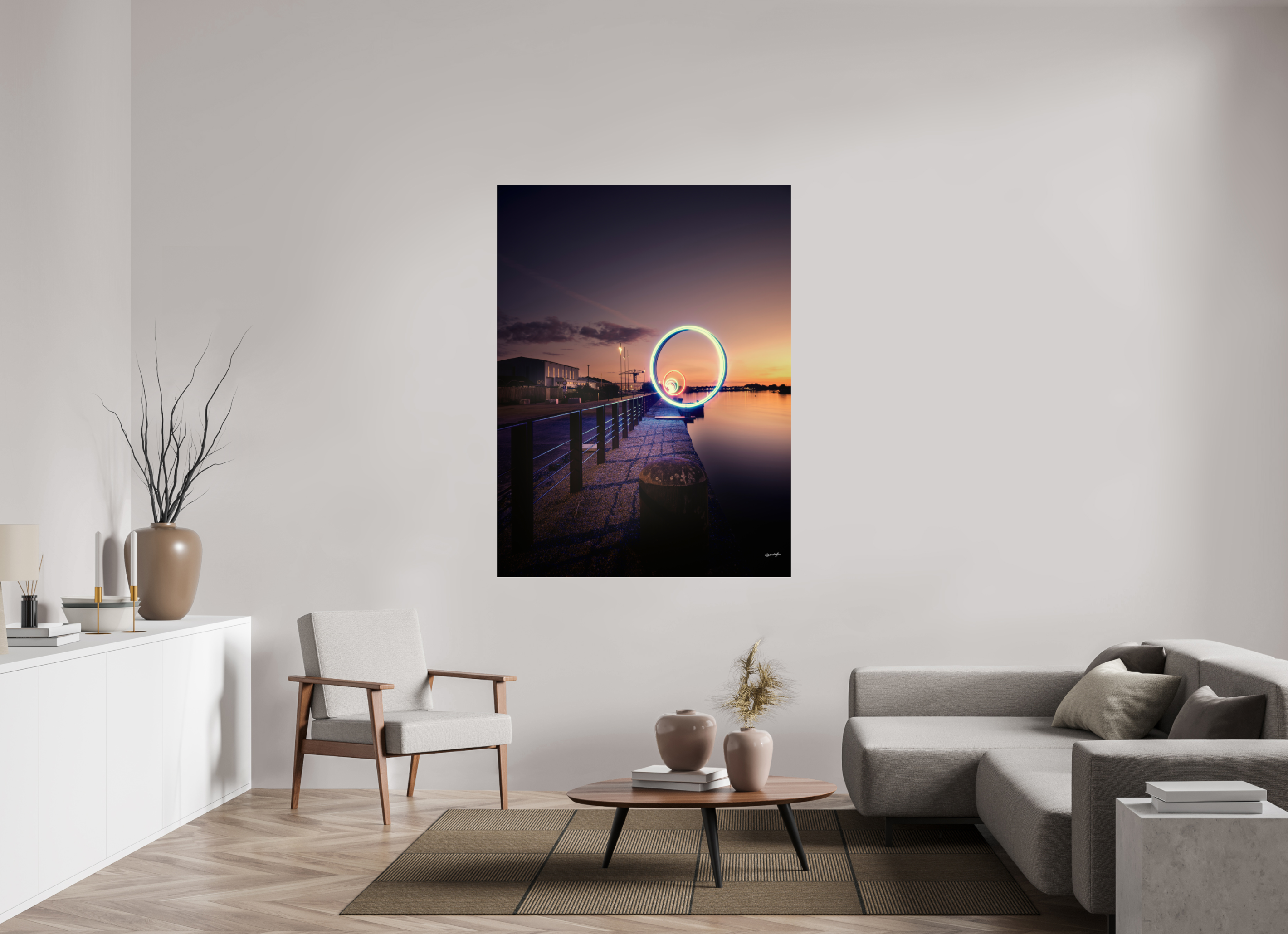 120 x 160 cm, TIRAGE PHOTO SOUS PLEXI BRILLANT LA NUIT DES ANNEAUX - Nantes