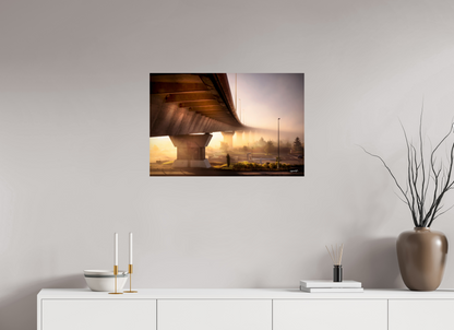 75 x 50 cm, TIRAGE PHOTO CONTRECOLLÉ SUR SUPPORT ALUMINIUM SOUS LE PONT - Nantes