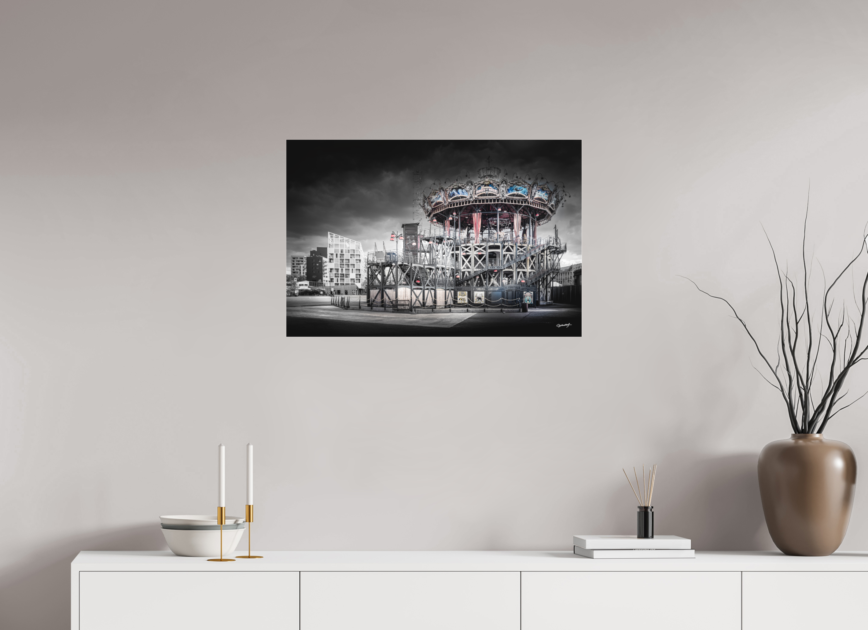 75 x 50 cm, TIRAGE PHOTO SOUS PLEXI MAT MANÈGE - Nantes