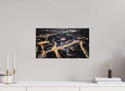 48 x 27 cm, TIRAGE PHOTO SOUS PLEXI MAT VUE SUR LA VILLE - Nantes