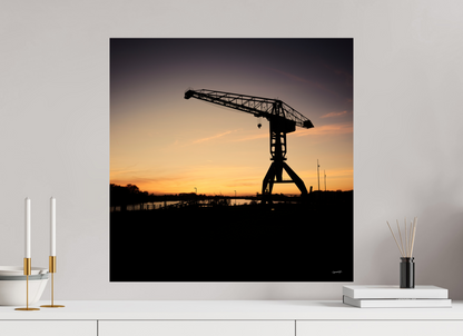 60 x 60 cm, TIRAGE PHOTO SUR FUJI CRYSTAL DP II Coucher de grue