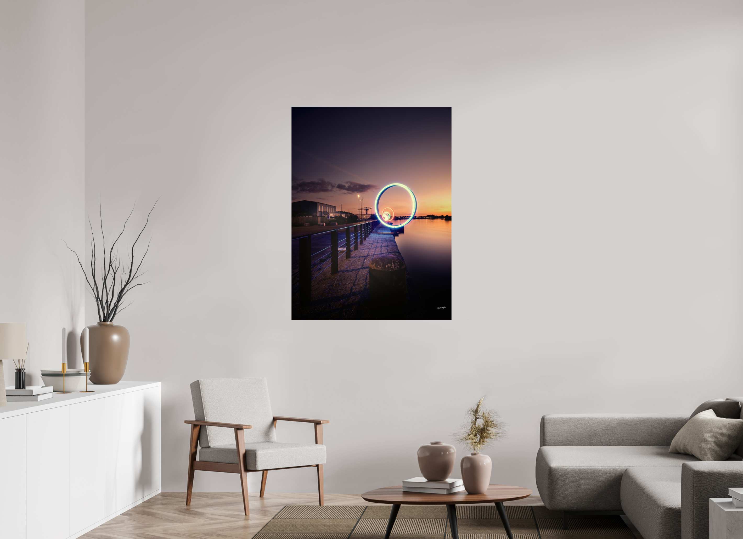 90 x 120 cm, TIRAGE PHOTO SUR FUJI CRYSTAL DP II LA NUIT DES ANNEAUX - Nantes