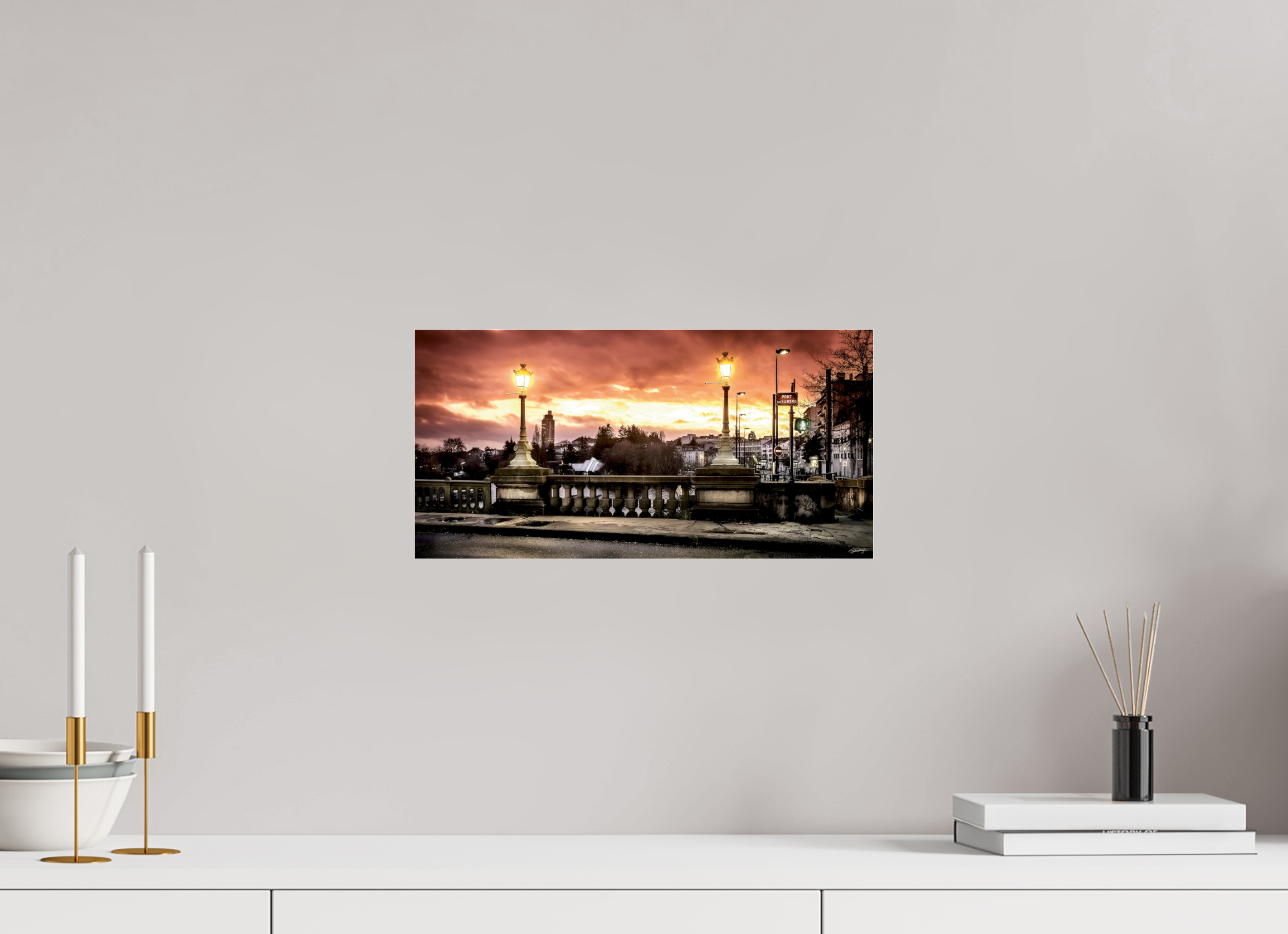 40 x 20 cm, TIRAGE PHOTO SOUS PLEXI BRILLANT PONT DE LA MOTTE ROUGE - Nantes
