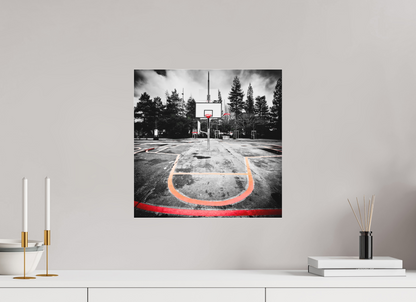 40 x 40 cm, TIRAGE PHOTO SOUS PLEXI MAT Arbre à basket II