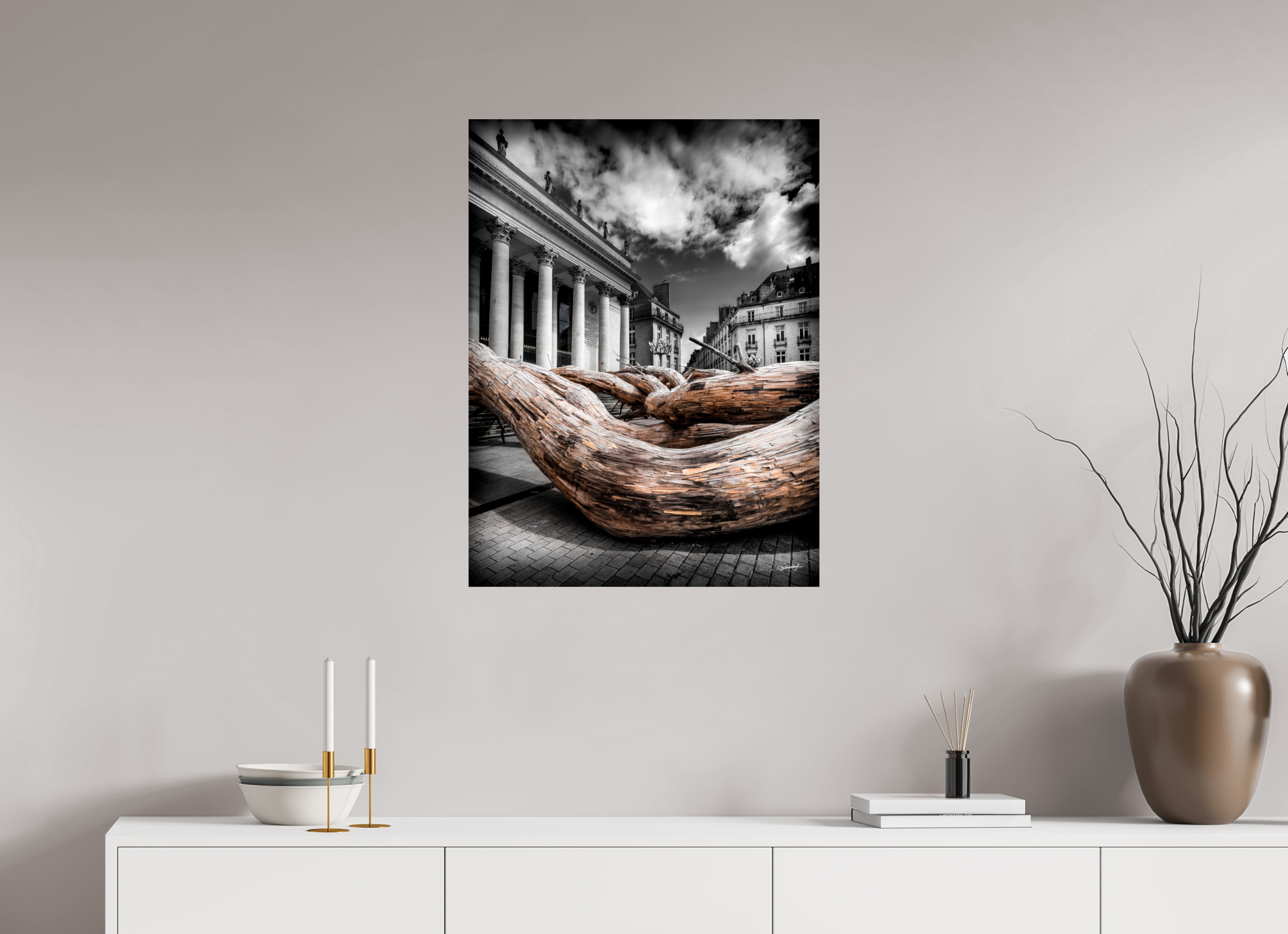 60 x 80 cm, TIRAGE PHOTO CONTRECOLLÉ SUR SUPPORT ALUMINIUM L'ARBRE - Nantes