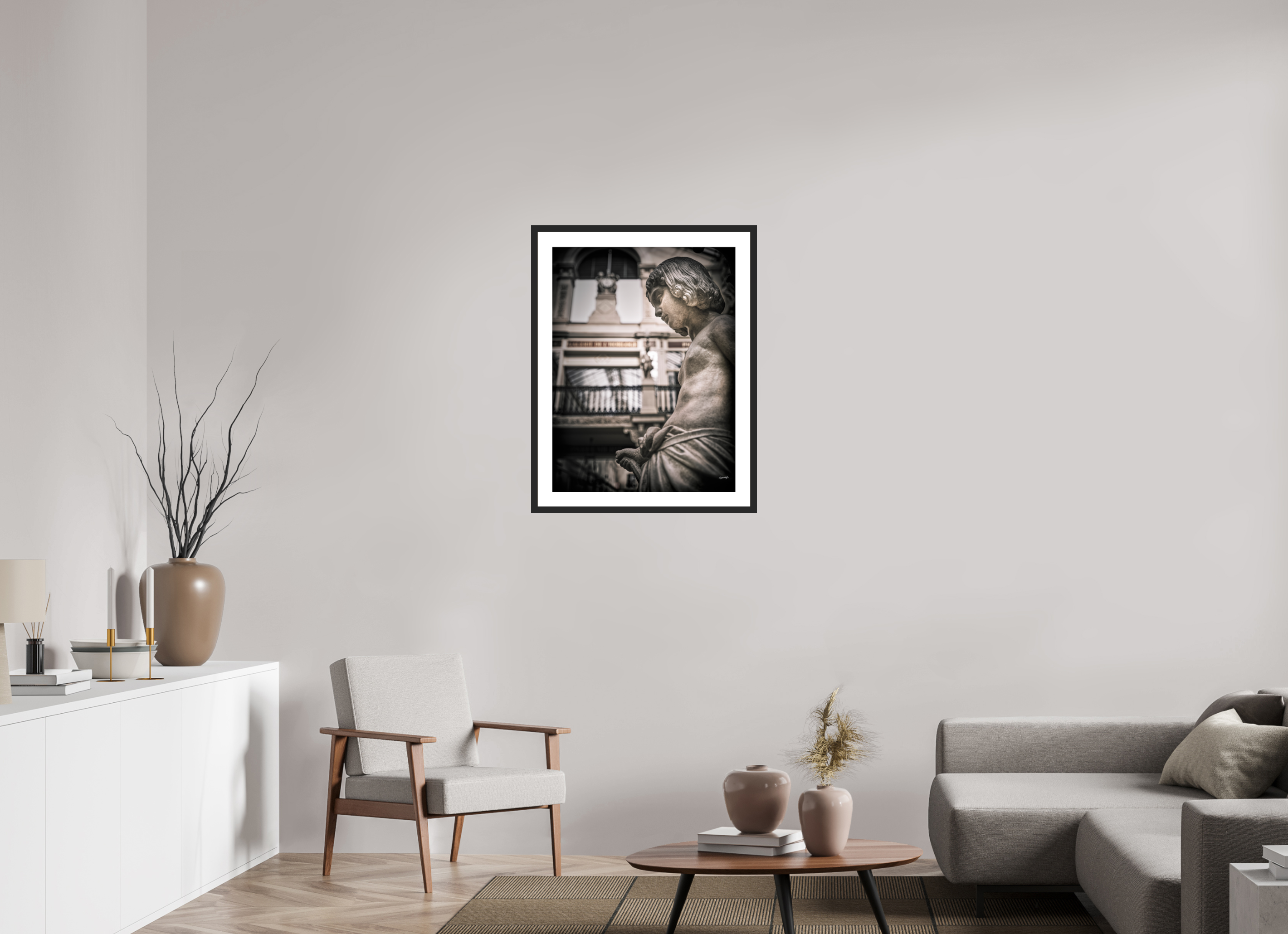 60 x 80 cm, CADRE GALERIE AVEC PASSE-PARTOUT ANGELOT POMMERAYE - Nantes