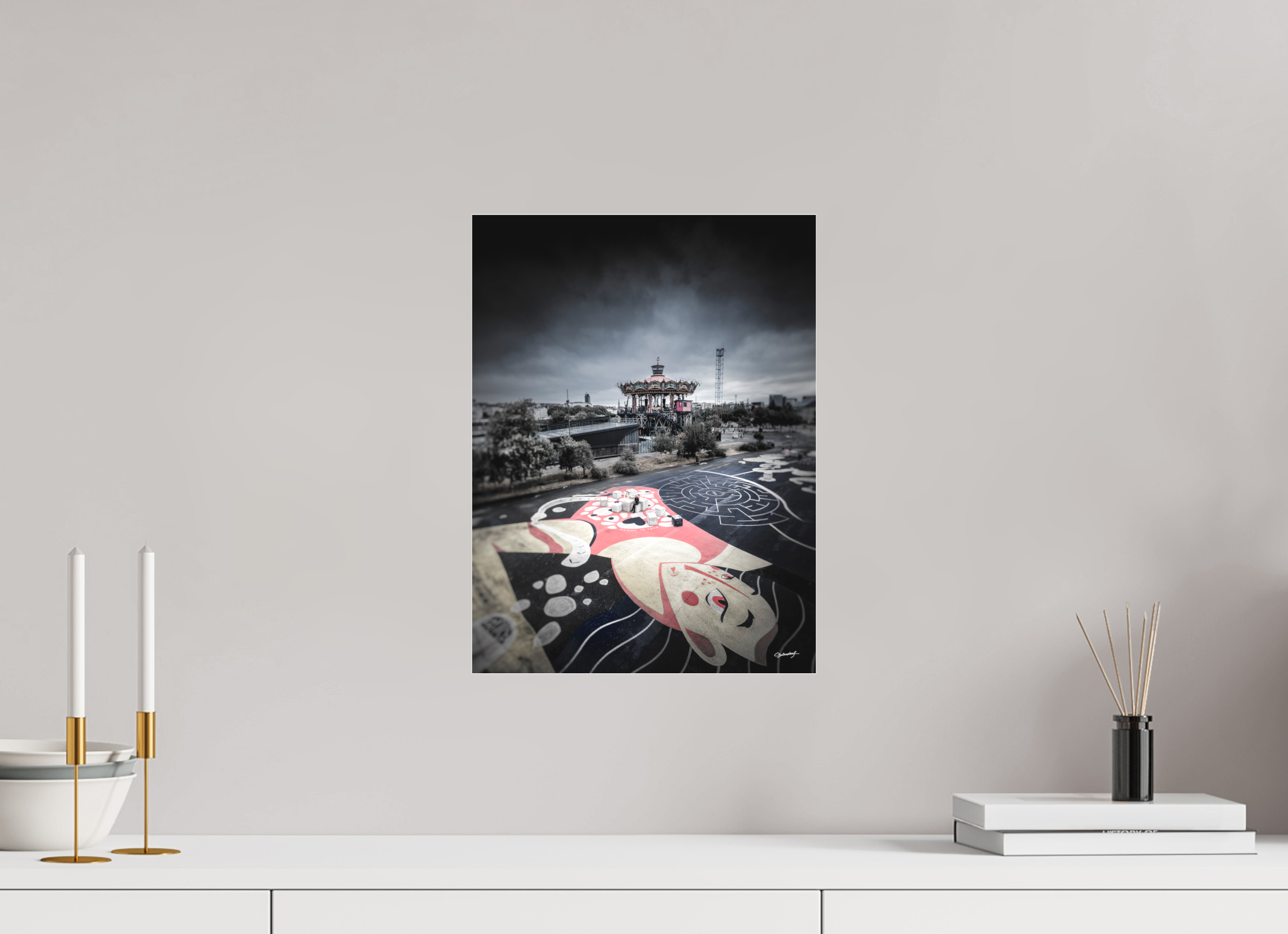 30 x 40 cm, TIRAGE PHOTO SOUS PLEXI MAT LE CARROUSEL - Nantes