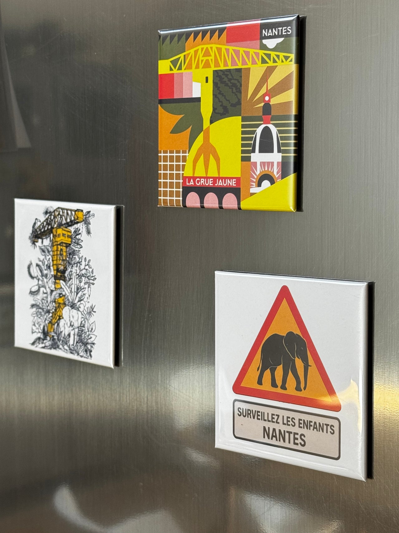 MAGNET 80x80 La Grue Jaune Pop - Nantes