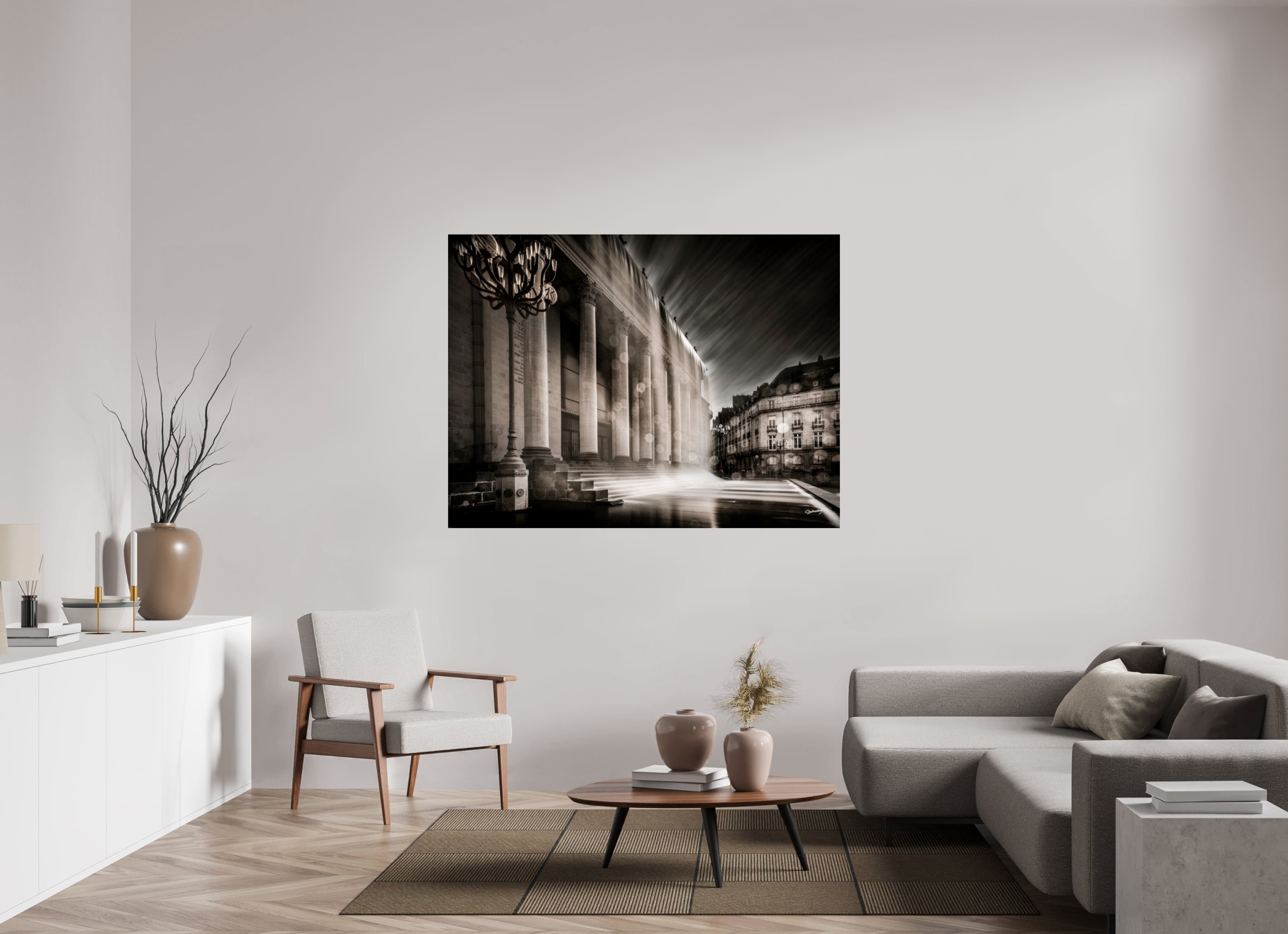 160 x 120 cm, TIRAGE PHOTO SOUS PLEXI BRILLANT RIDEAU - Nantes