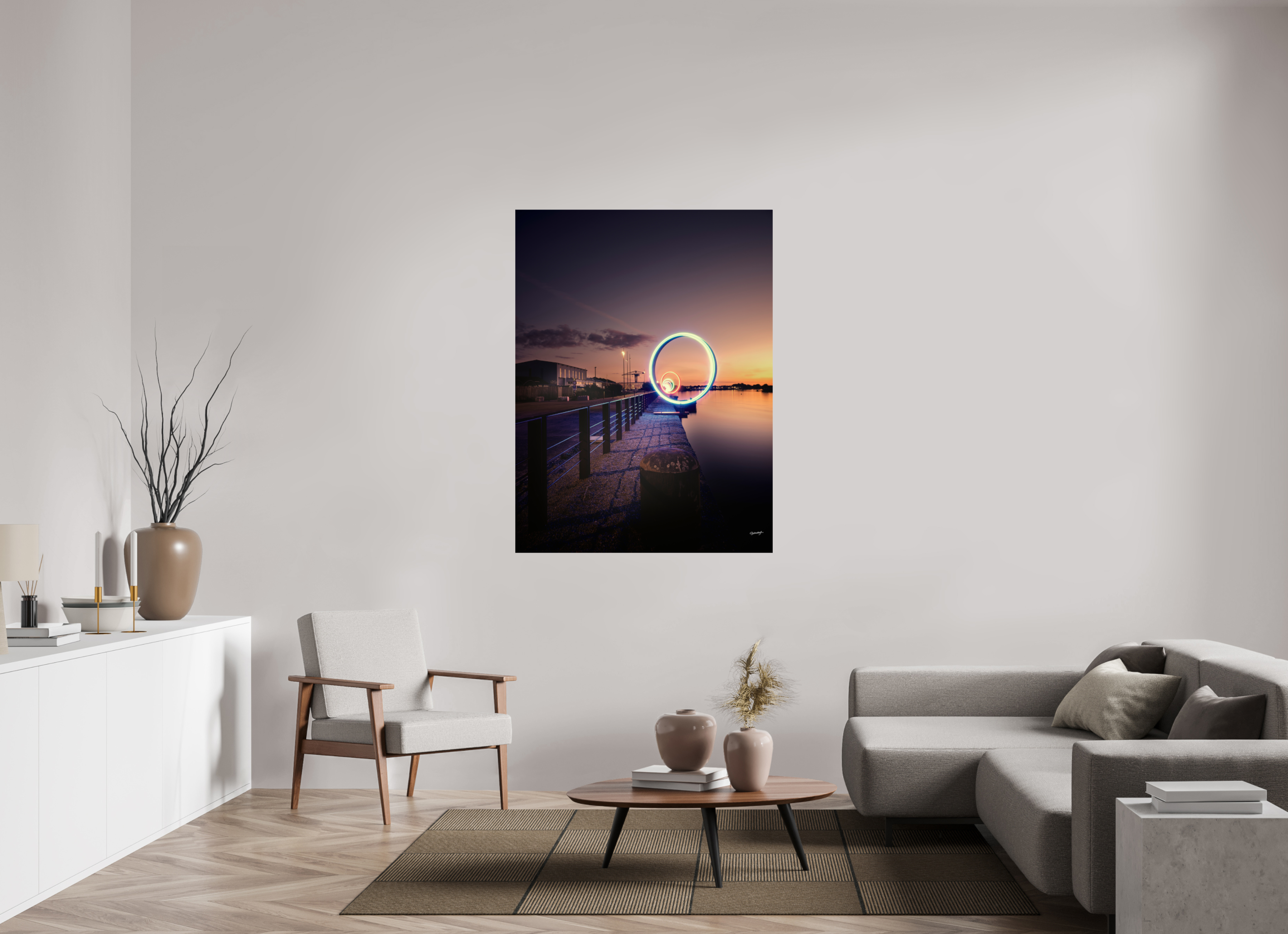 105 x 140 cm, TIRAGE PHOTO CONTRECOLLÉ SUR SUPPORT ALUMINIUM LA NUIT DES ANNEAUX - Nantes