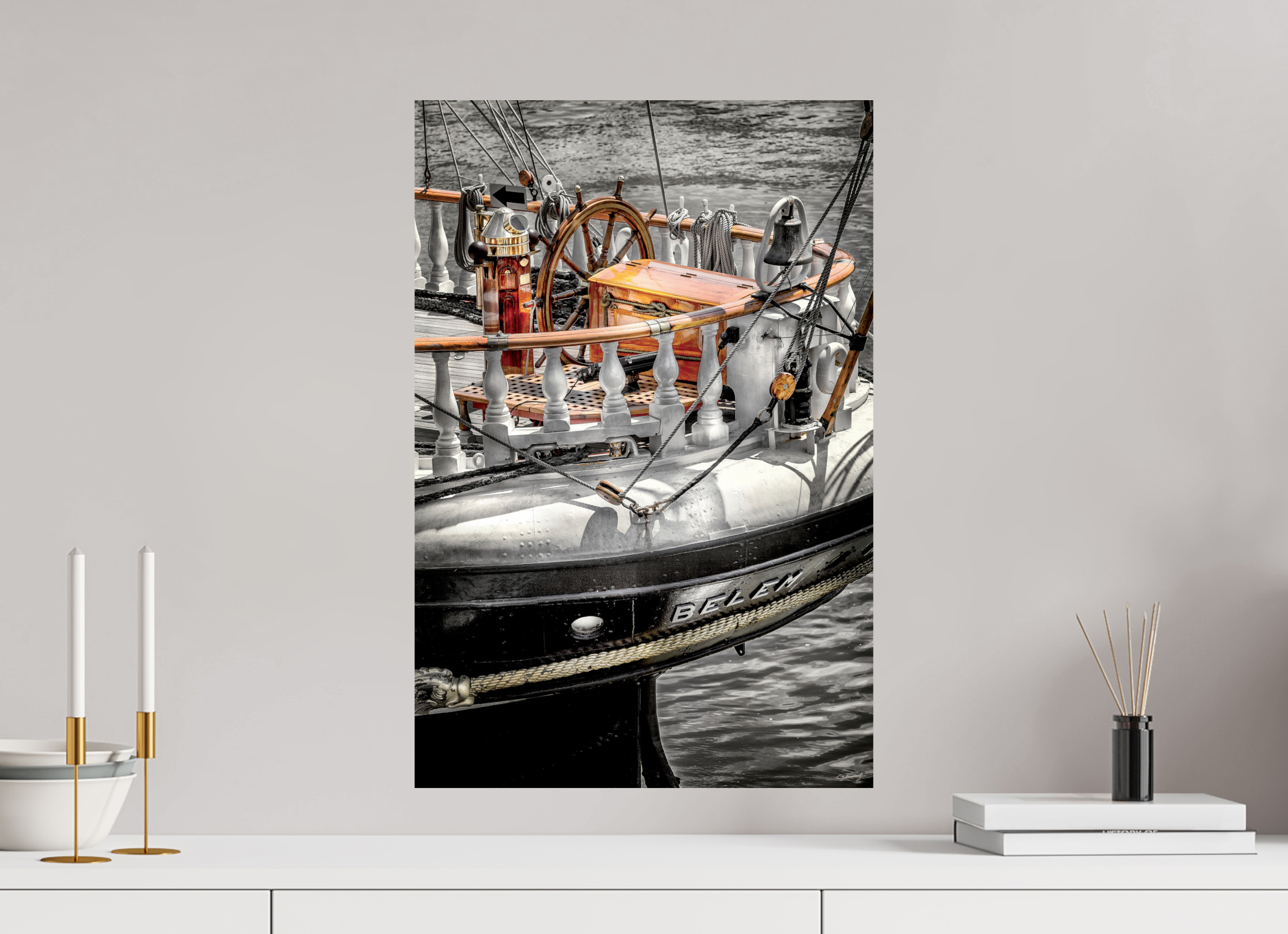 40 x 60 cm, TIRAGE PHOTO CONTRECOLLÉ SUR SUPPORT ALUMINIUM LA POUPE DU BELEM - Nantes