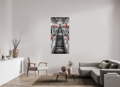 80 x 160 cm, TIRAGE PHOTO SOUS PLEXI MAT POMMERAYE À NOËL - Nantes