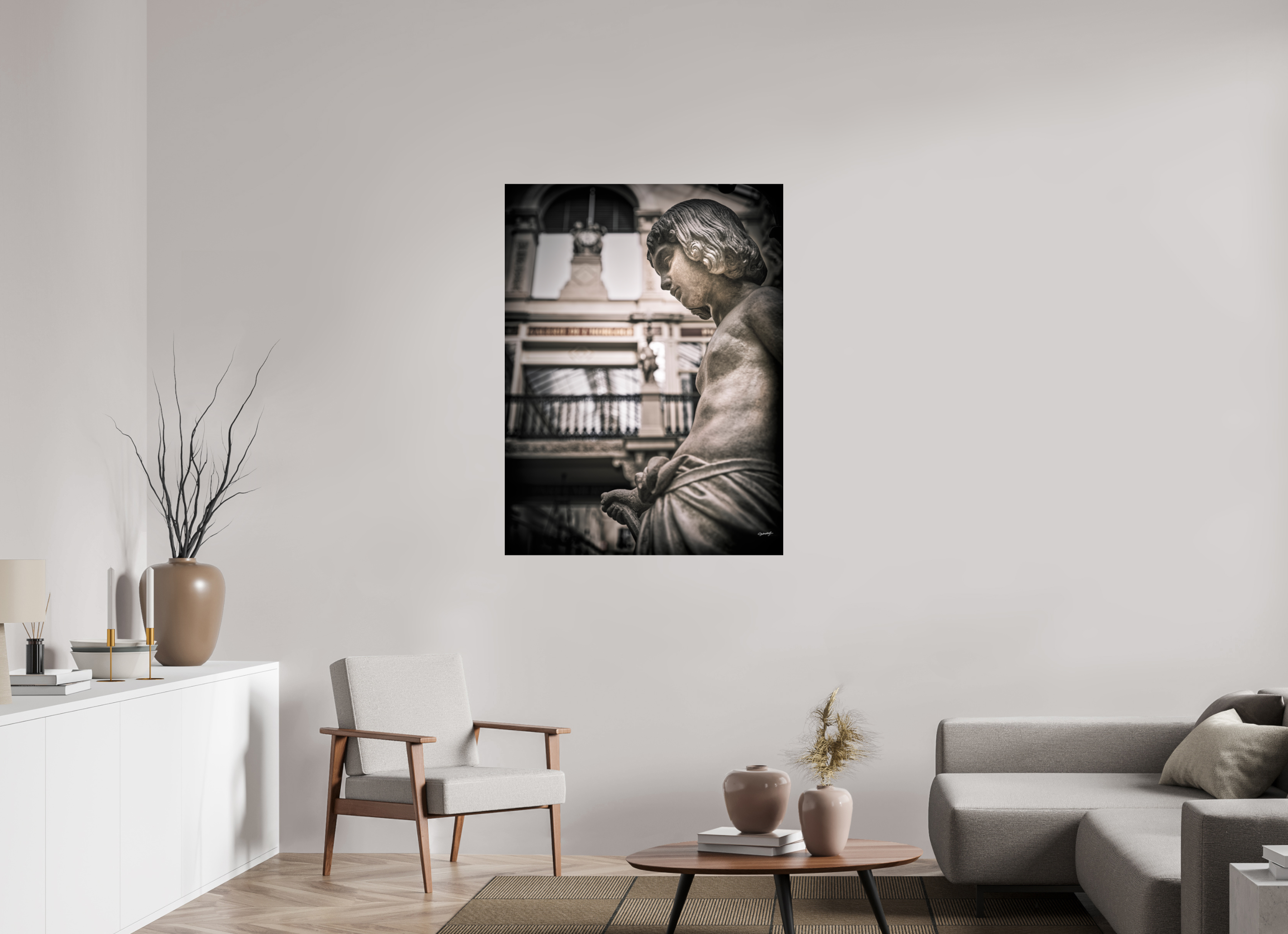 90 x 120 cm, TIRAGE PHOTO CONTRECOLLÉ SUR SUPPORT ALUMINIUM ANGELOT POMMERAYE - Nantes