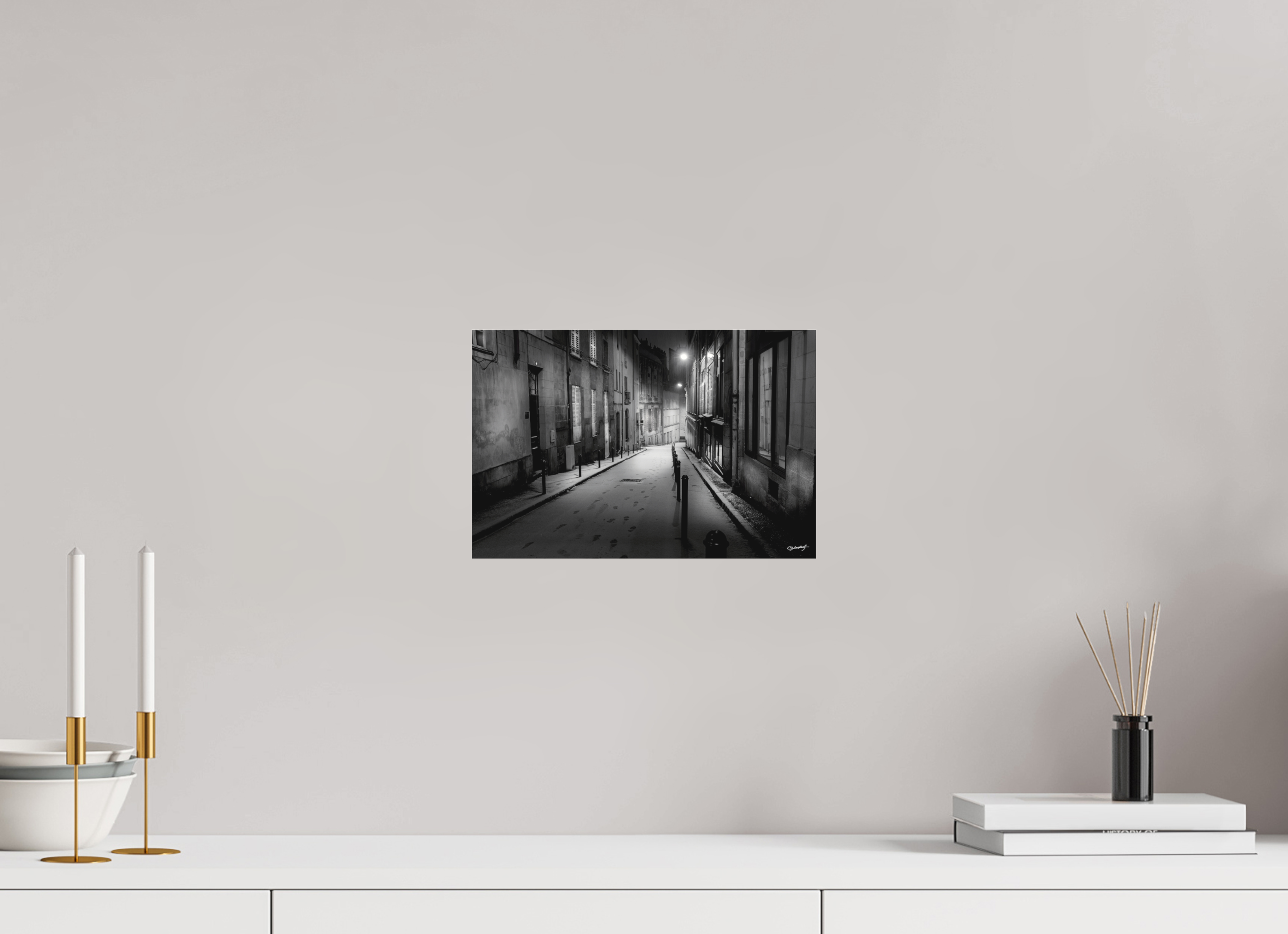 30 x 20 cm, TIRAGE PHOTO SOUS PLEXI MAT RUE DU PUITS D'ARGENT - Nantes