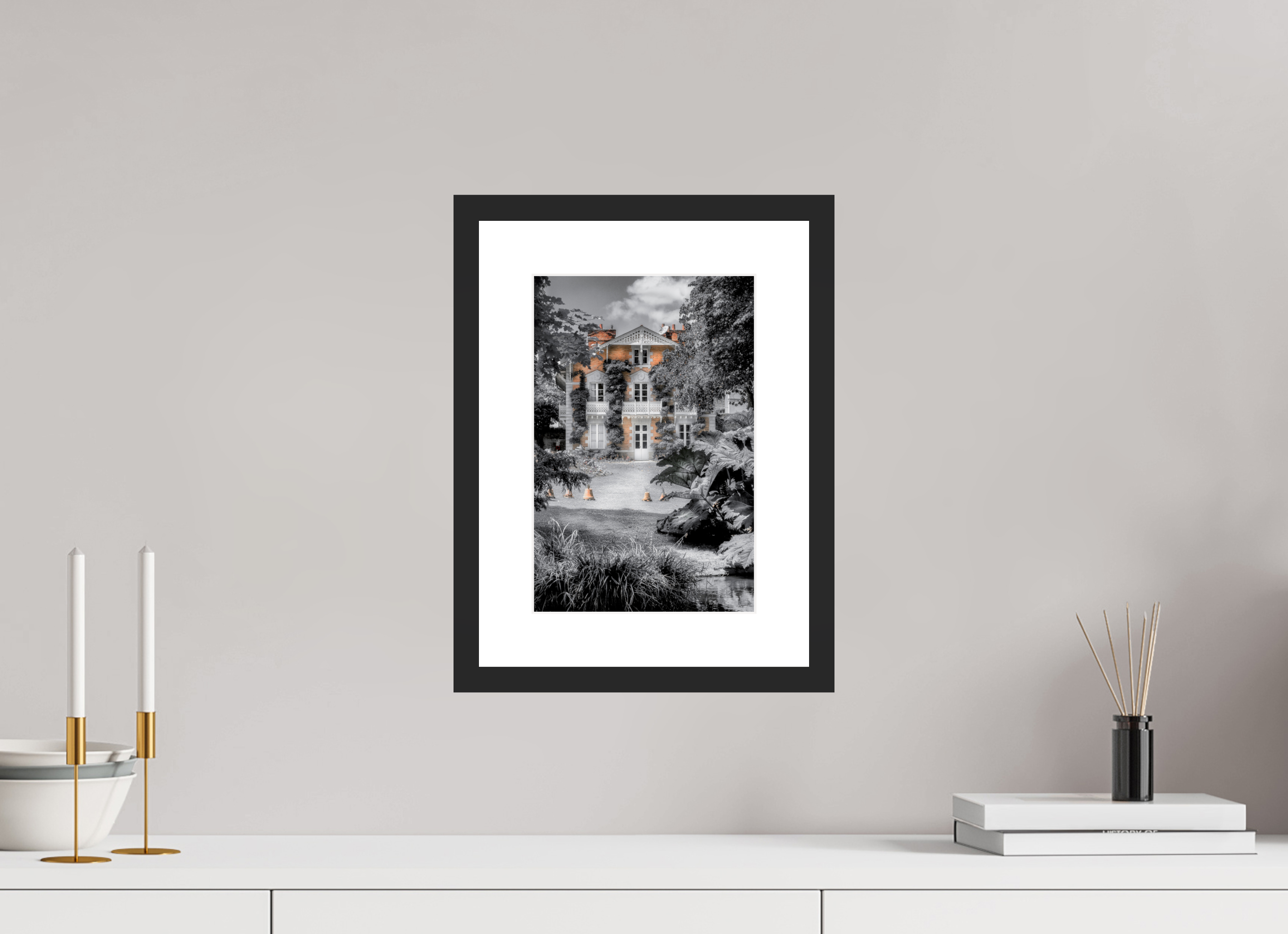 20 x 30 cm, CADRE GALERIE AVEC PASSE-PARTOUT JARDIN DES PLANTES - Nantes