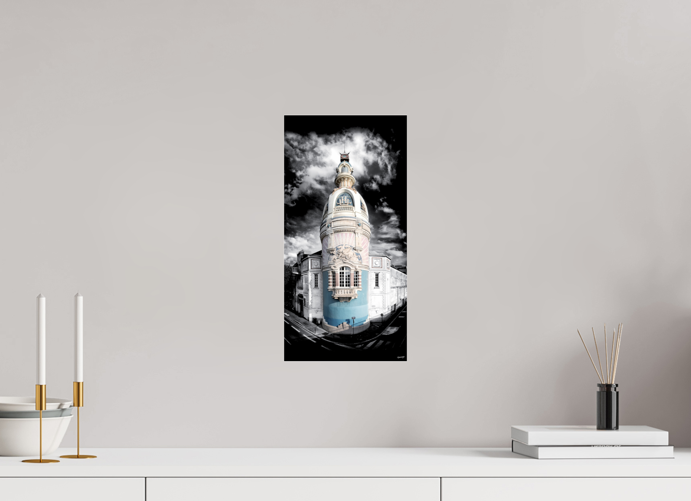 20 x 40 cm, TIRAGE PHOTO SOUS PLEXI BRILLANT TOUR LU - Nantes