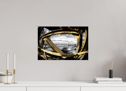 45 x 30 cm, TIRAGE PHOTO CONTRECOLLÉ SUR SUPPORT ALUMINIUM LIGNES DE GRUE - Nantes