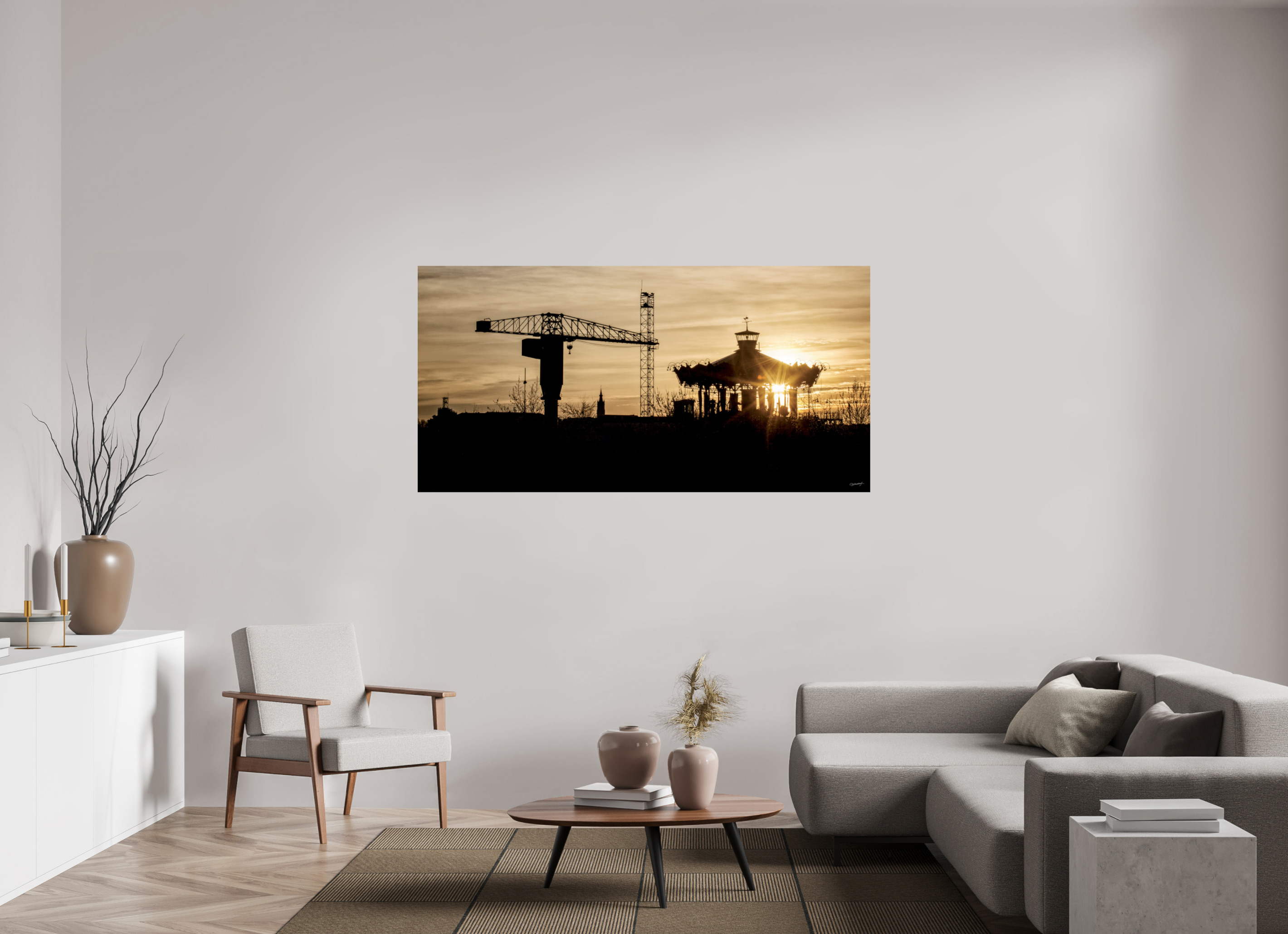 180 x 90 cm, TIRAGE PHOTO CONTRECOLLÉ SUR SUPPORT ALUMINIUM A CONTRE-JOUR - Nantes