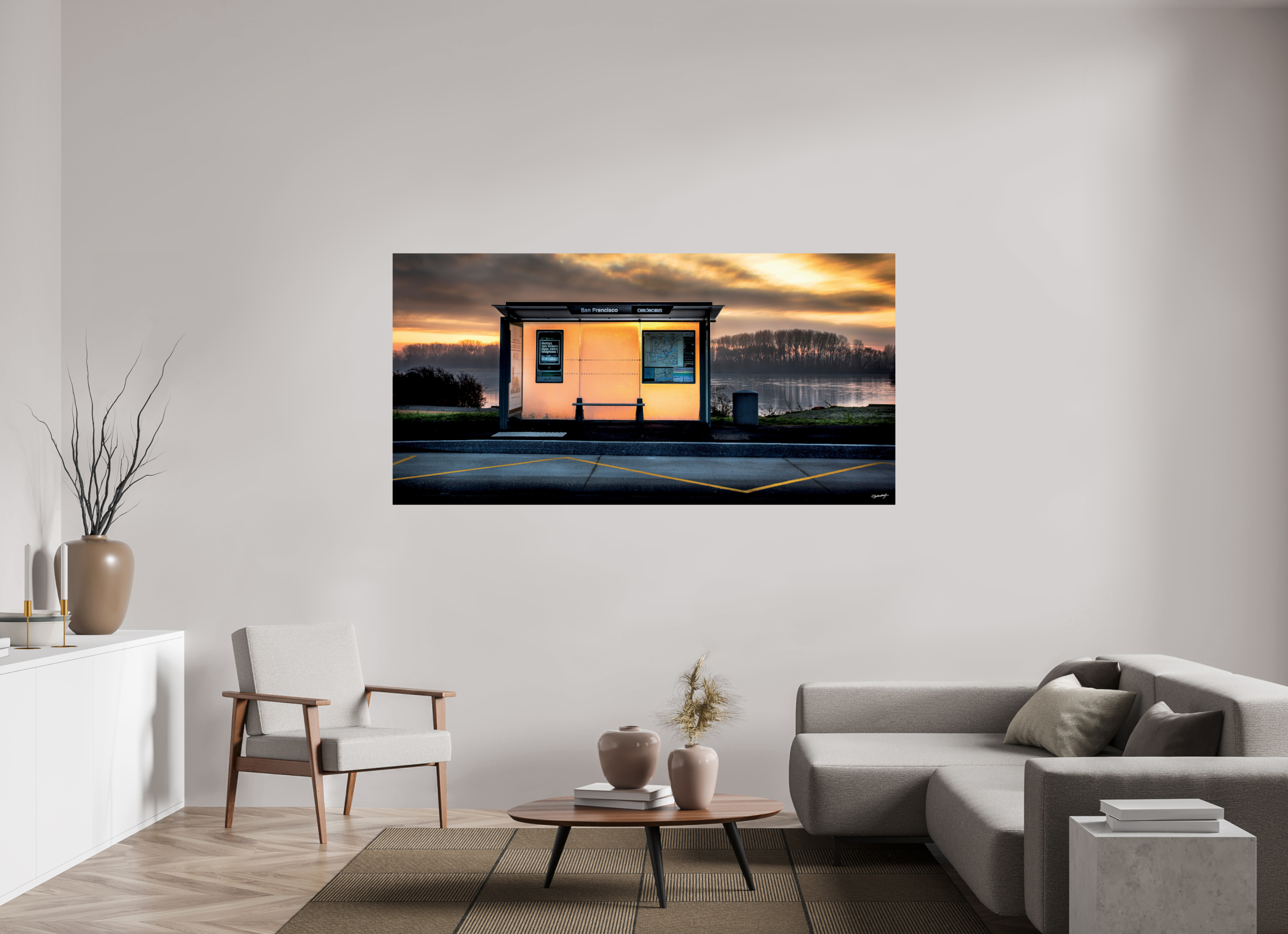 200 x 100 cm, TIRAGE PHOTO CONTRECOLLÉ SUR SUPPORT ALUMINIUM SAN FRANCISCO - Nantes